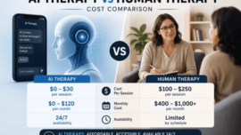 Therapy cost comparison ai and human