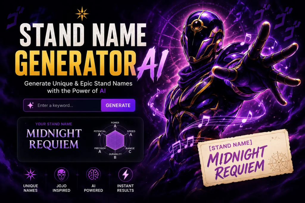 Stand name generator ai