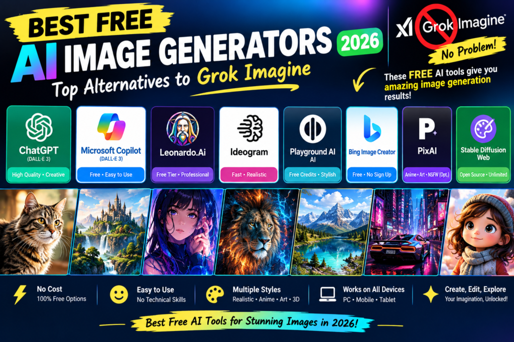 Best Free AI Image Generators 2026 Alternatives To Grok Imagine​