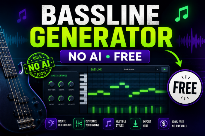 Bassline Generator With No AI free