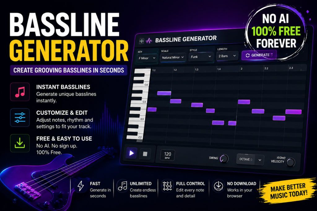 Bassline Generator With No AI free