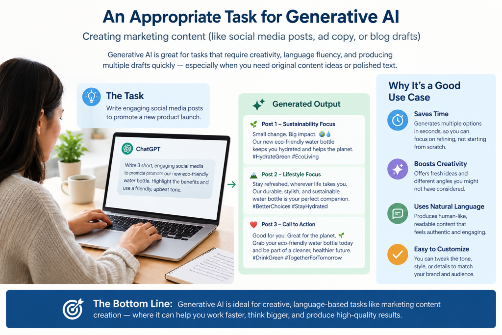 What Would Be An Appropriate Task For Using Generative AI