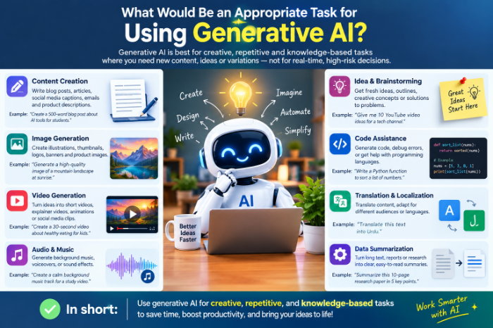 What Would Be An Appropriate Task For Using Generative AI