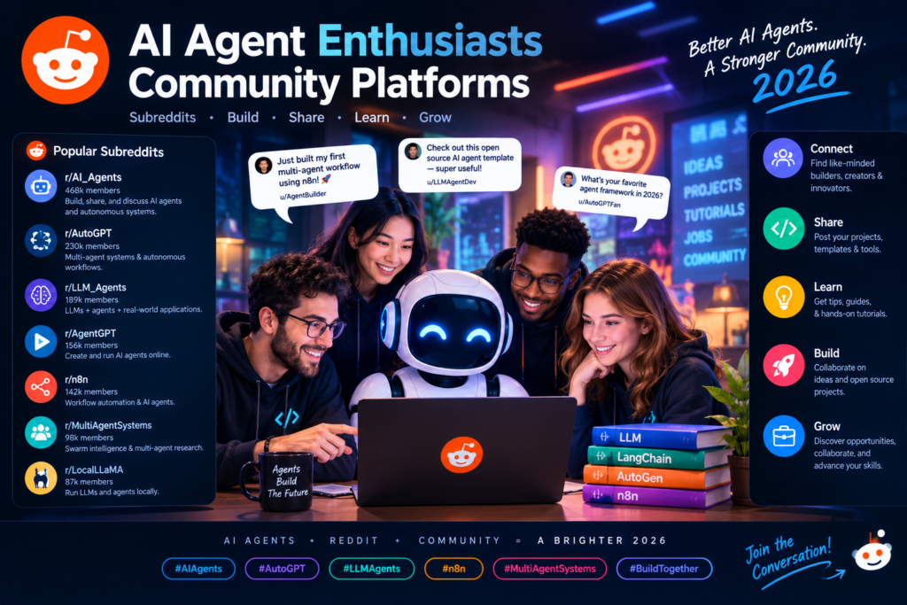 AI Agent Enthusiasts Community Platforms Subreddits 2026