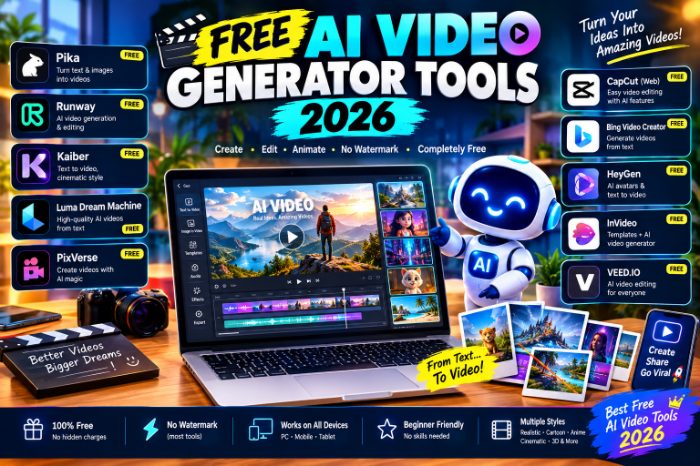 Free AI Video Generator Tools 2026​